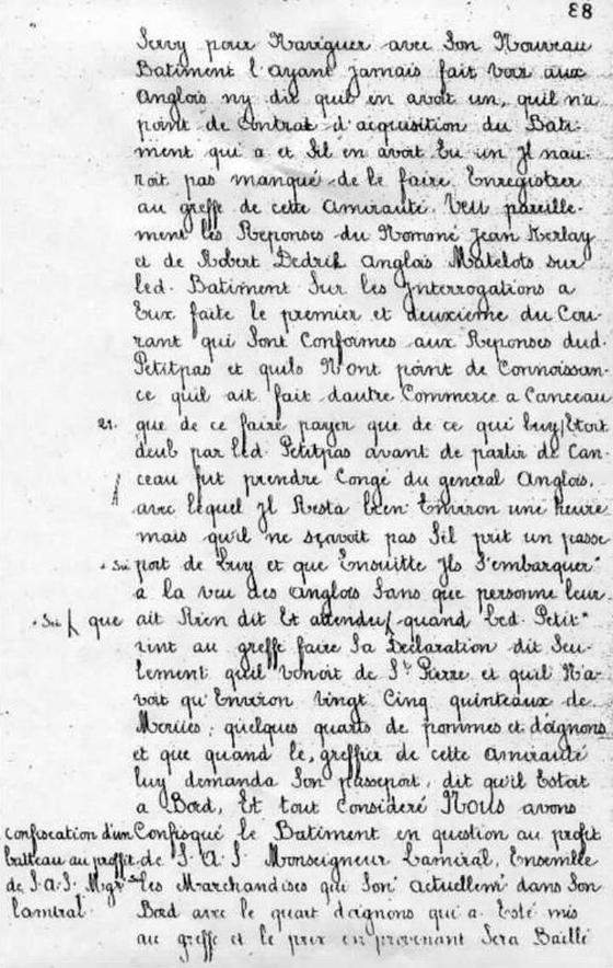 This research French Court document is dated November 4, 1721 and about to Barthélemy Petitpas.