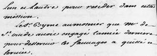 Hyperlinked excerpt from an Online document at LAC about Petitpas, Barthélemy