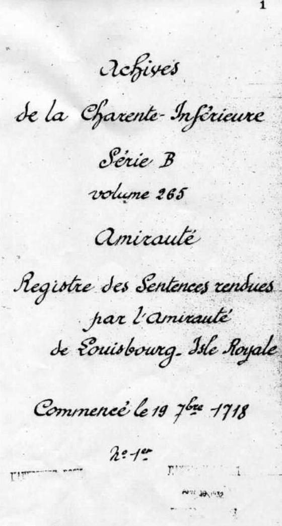 This research French Court document is dated November 4, 1721 and about Barthélemy Petitpas.
