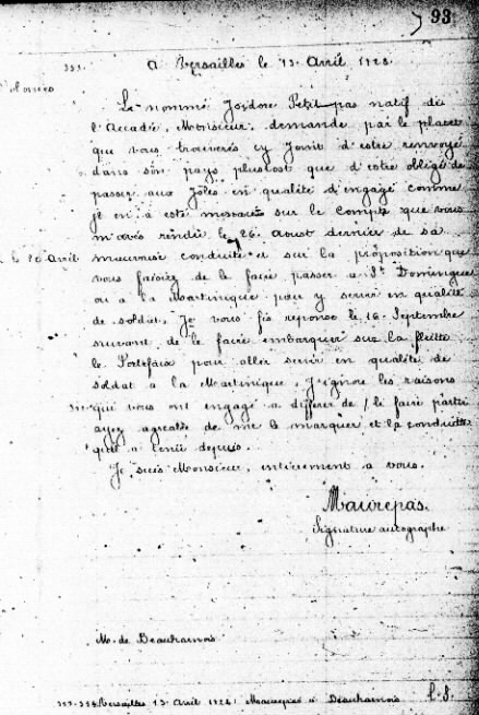 French documents researched to identify the 1722 young Petitpas & two of his first brothers who were exiled by France in 1722 & 1728. They are Isidore Petitpas, Joseph Petitpas and Paul Petitpas.