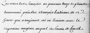 Hyperlinked excerpt from an Online document at LAC, folio 73 (item 3) is refers to the one named LaSonde, the son in-law of Petitpas [Claude Petitpas II]  & folio 74 (item 5) refers to the one called Petitpas [Nicolas Petitpas]