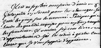 Hyperlinked excerpt from an Online document at LAC - Folio 43 (item 5) refers to le nommé Petitpas (the one named Petitpas)